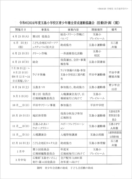 玉島小学校区青健協